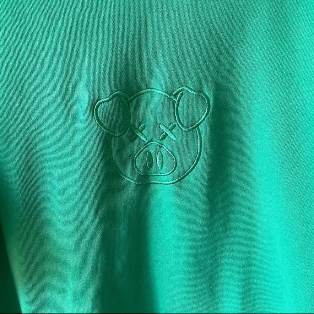Shane Dawson Jeffree Star Killer Merch Embroidered Pig Face Green Hoodie - Picture 2 of 4